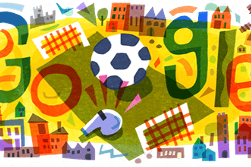 Google Doodle z okazji Euro 2020.