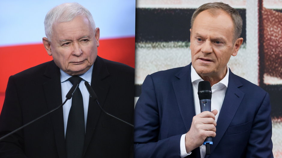 Na zdjęciu Jarosław Kaczyński i Donald Tusk