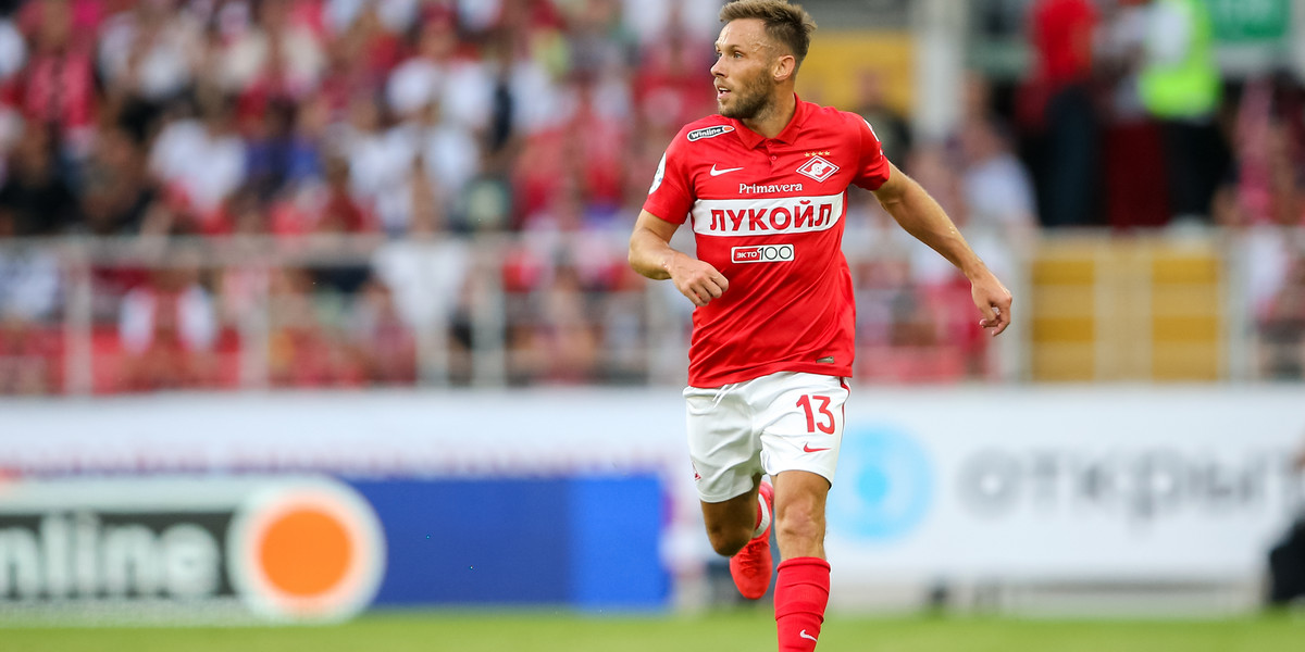 Maciej Rybus mimo wojny w Ukrainie gra w rosyjskim Spartaku Moskwa. 