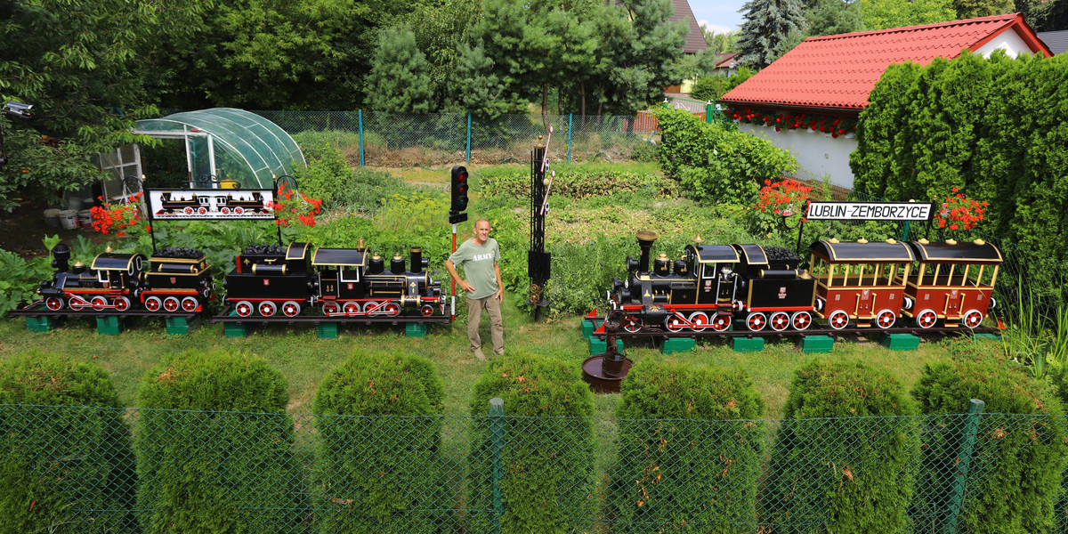 Miniatury pociągów wykonane przez pana Albina