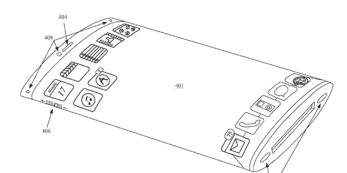 Telefon z zakrzywionym ekranem według patentu Apple