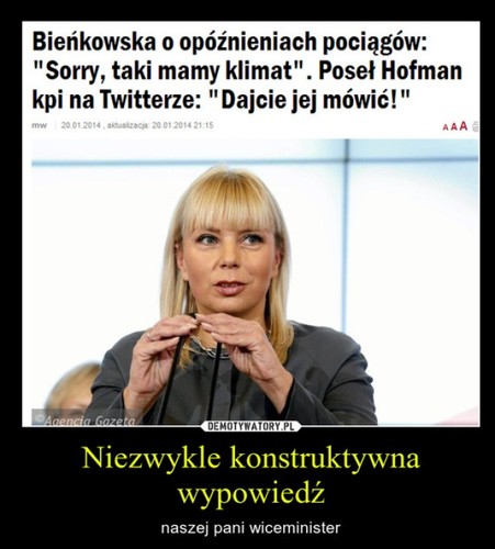 Elżbieta Bieńkowska. MEMY