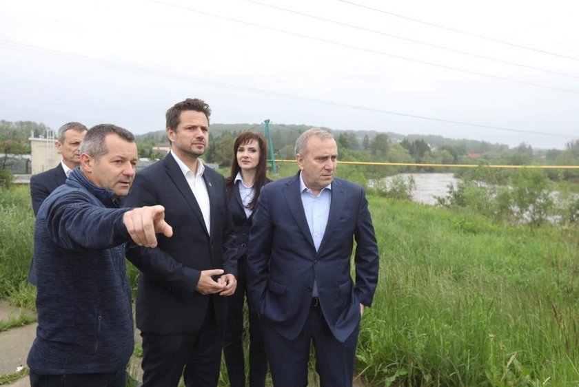 Rafał Trzaskowski, Joanna Frydrych i Grzegorz Schetyna