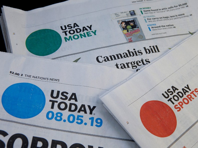 Gannett, the largest newspaper chain in the US, reportedly laid off 3% of its US-based workforce or about 400 employees.Poynter reported that CEO Mike Reed informed staff of the layoffs — as well as Gannett's plan to eliminate 400 open positions — at a companywide Q&A in August. Poynter reports that the layoffs started one week after the company reported weak quarterly results. The company, which owns USA Today, along with local newspapers in 46 states, reported a net loss of nearly $54 million in the second quarter.