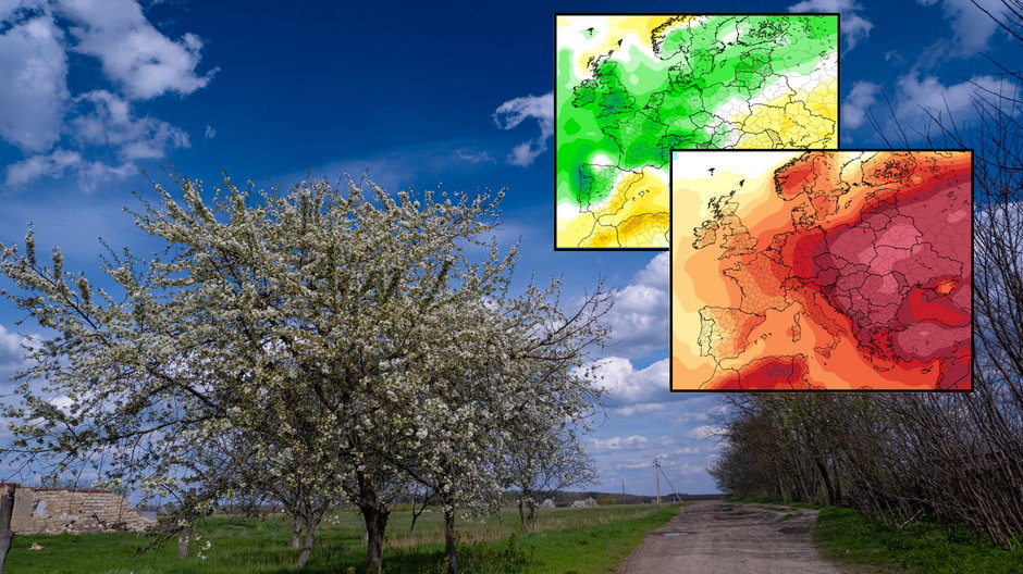 Wyjątkowe ciepło, deszcze oraz burze. Mamy prognozę na kwiecień (mapy: tropicaltidbits.com)