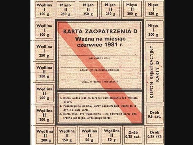 Karta zaopatrzenia, wersja 'mięsna'