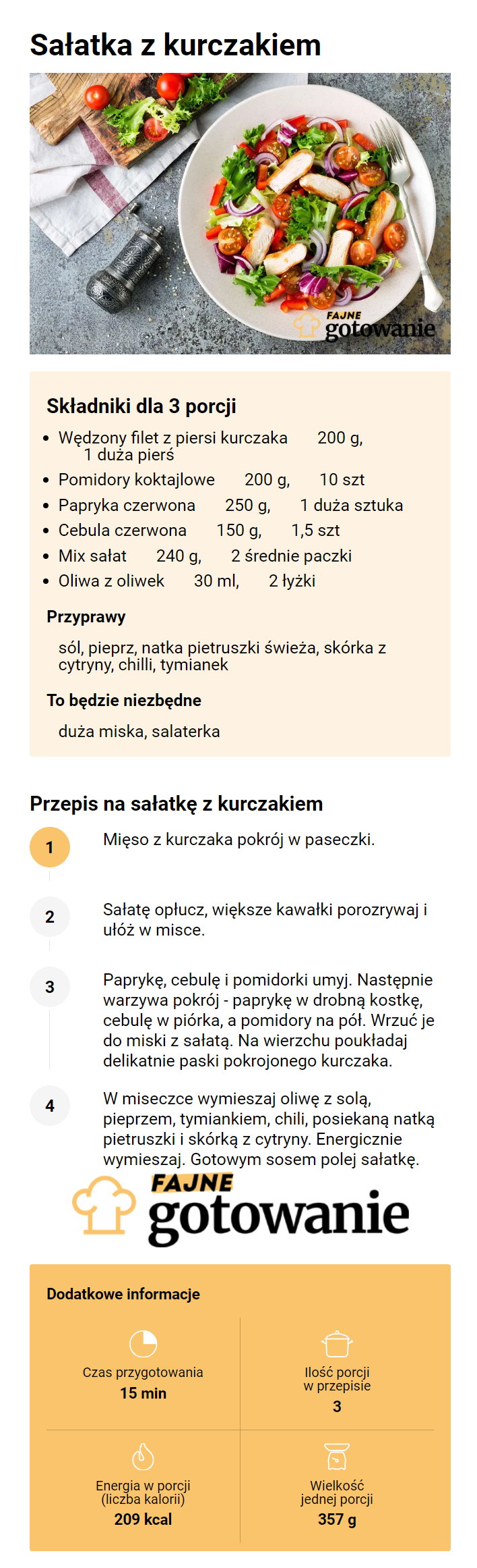 Sałatka z kurczakiem