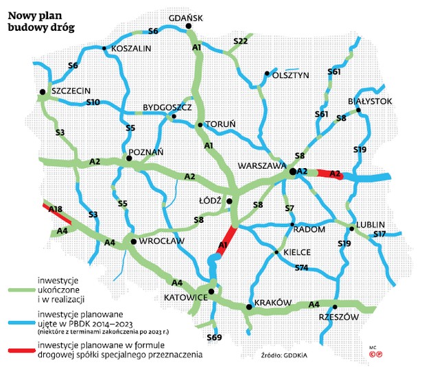 Nowy plan budowy dróg w Polsce