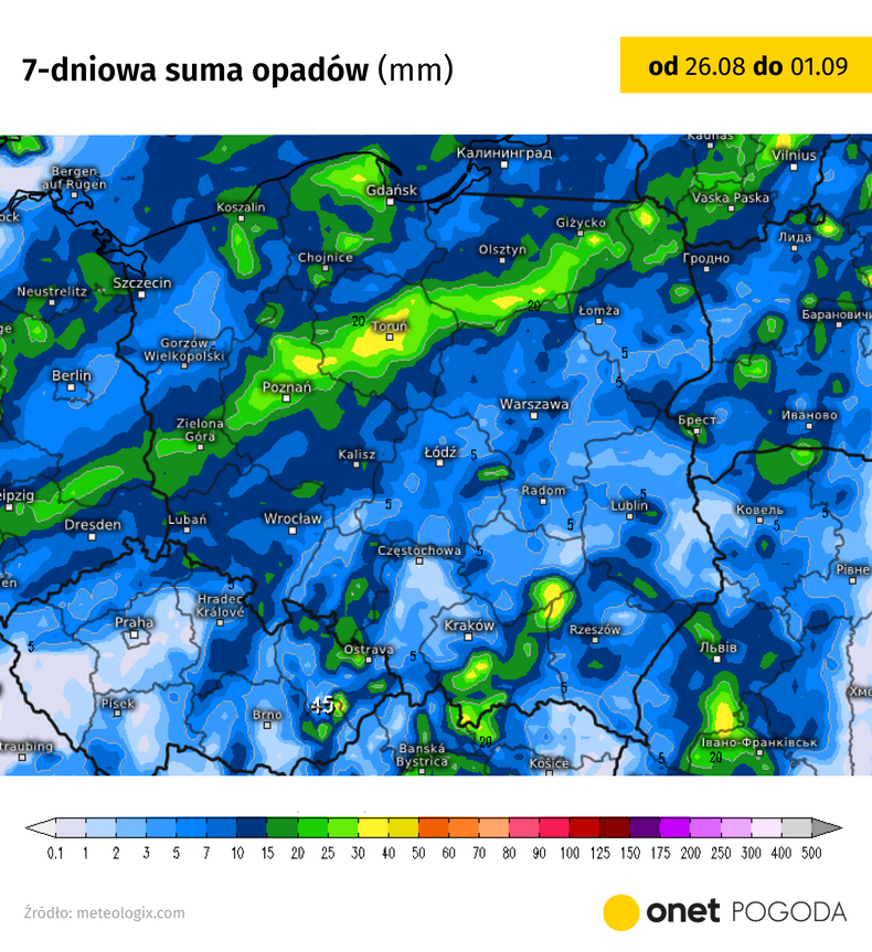 Miejscami w tym tygodniu będą pojawiać się opady, ale na ogół niezbyt mocne