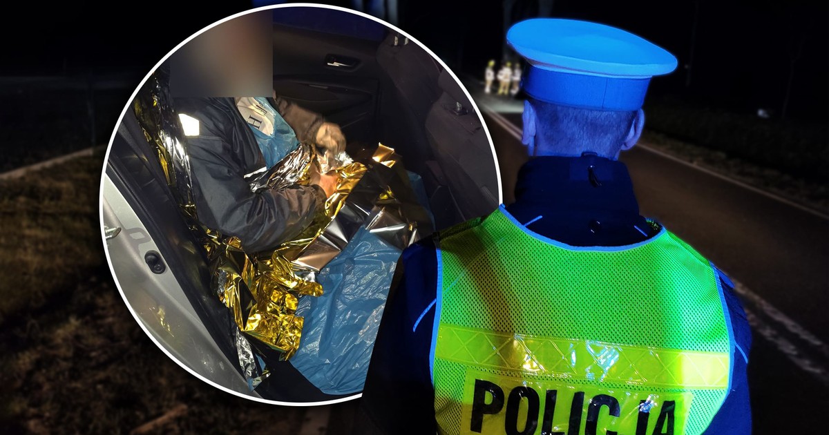 Szedł w mrozie od kilku dni. Był na skraju wyczerpania. Policjanci odkryli smutną prawdę