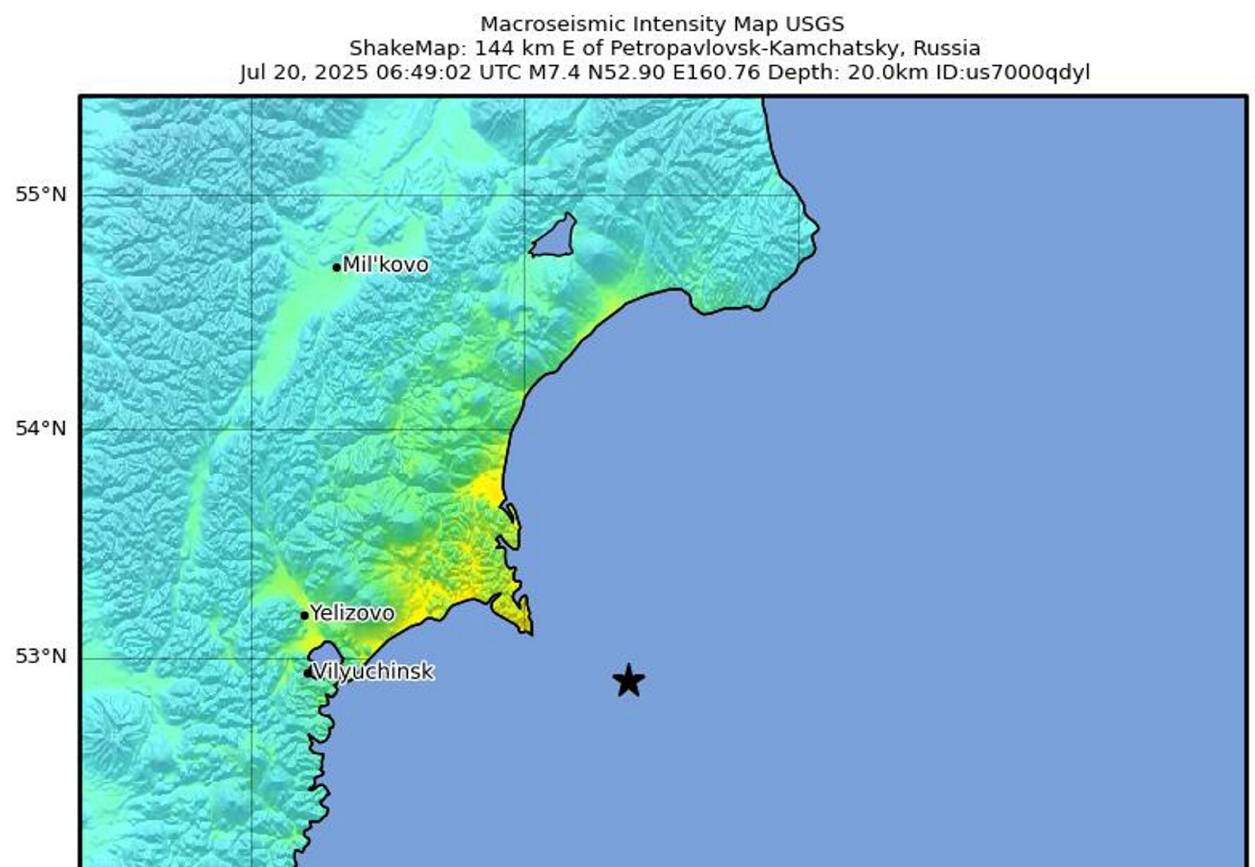 Kamczatka: 5 trzęsień ziemi o magnitudzie powyżej 6,5