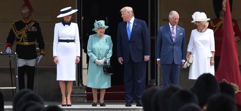 Trump z Melanią u królowej Elżbiety. Prezydent USA z wizytą w Londynie [ZDJĘCIA]