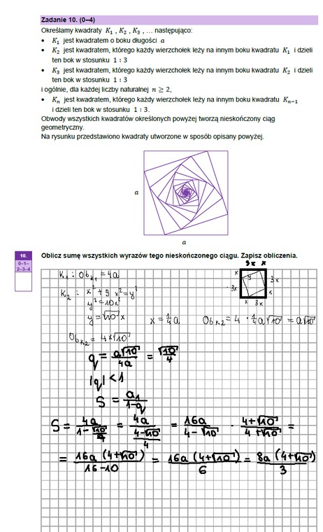 Matura 2023 — matematyka na poziomie rozszerzonym. Zadanie 10