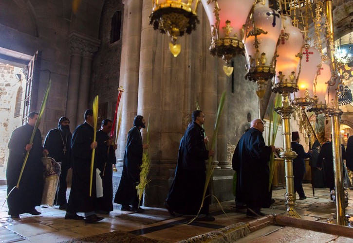 Msza w Bazylice Bożego Grobu w Jerozolimie