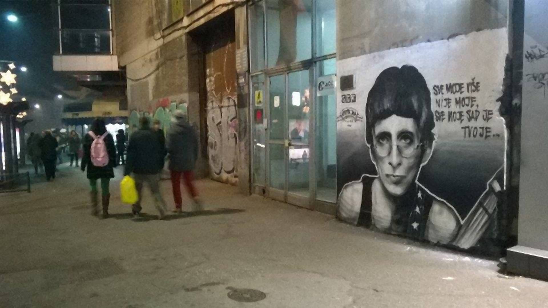 Gile iz Električnog orgazma dobio grafit u centru Beograda