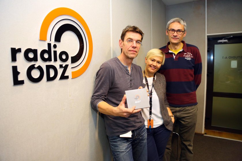 Radio Łódź ma 85 lat.Na zdjęciu w studio Monika Czerska, Jarosław Turek i Adam Kołaciński