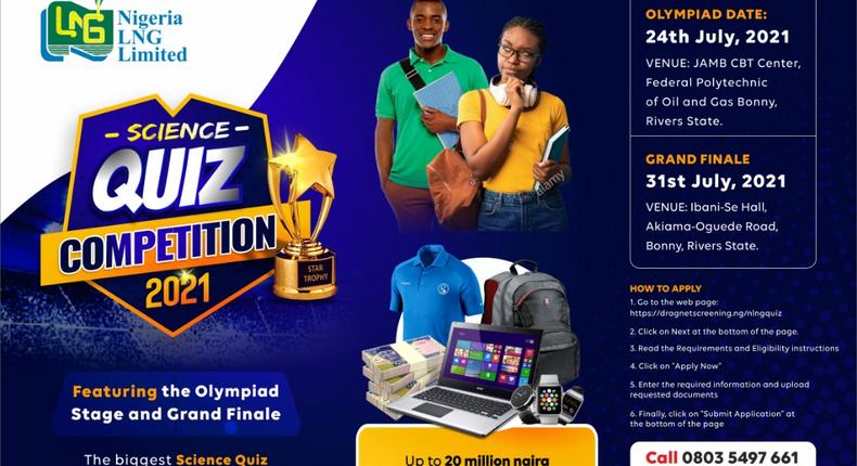 NLNG Science quiz competition for secondary schools is back, 2021 edition to start on July 24