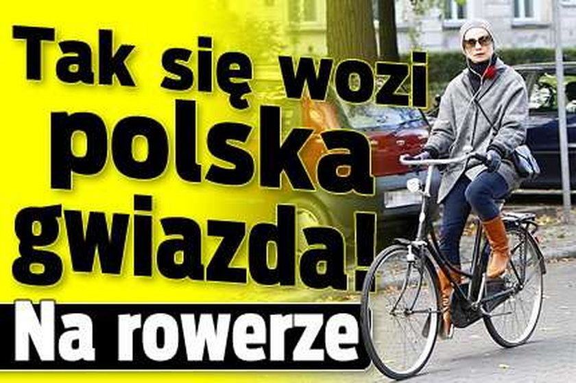 Tak się wozi polska gwiazda! Na rowerze