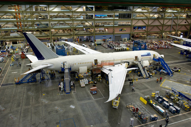 Dreamliner w amerykańskiej fabryce Boeinga.
