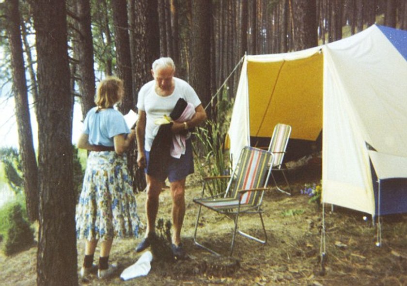 Kardynał Karol Wojtyła i Anna Tymieniecka na wakacjach (lata 70-te)