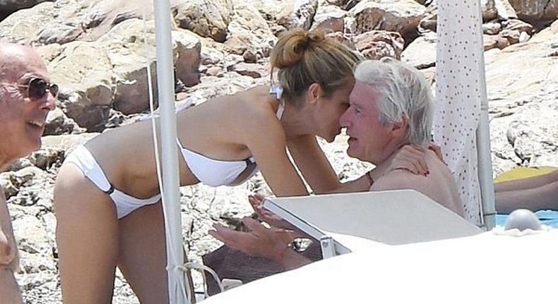 Richard Gere and GF, Alejandra Silva in Italy