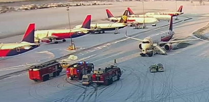 Niebezpieczny incydent na gdańskim lotnisku. Samolot zderzył się z samochodem