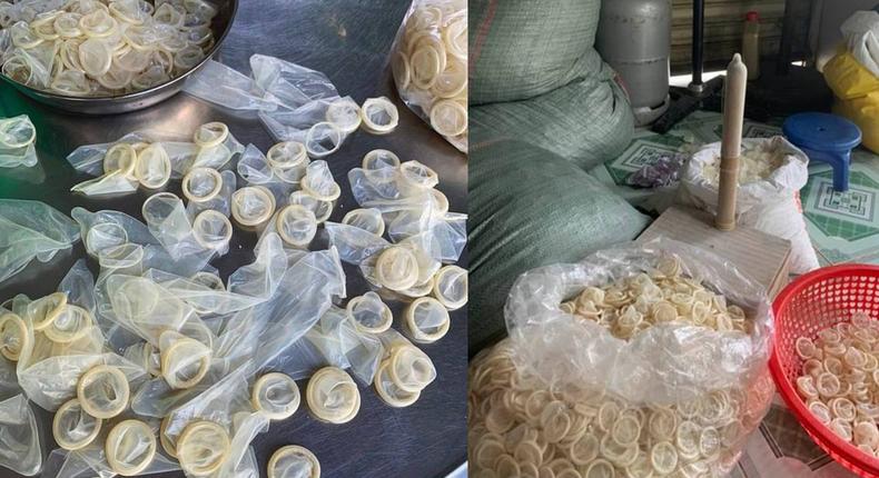 Police seize 324,000 used condoms after raiding a company repackaging them for sale