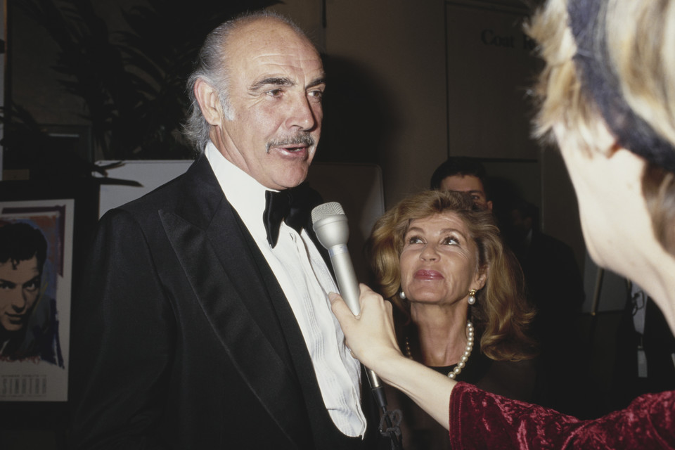 Sean Connery i Micheline Connery w 1990 r.