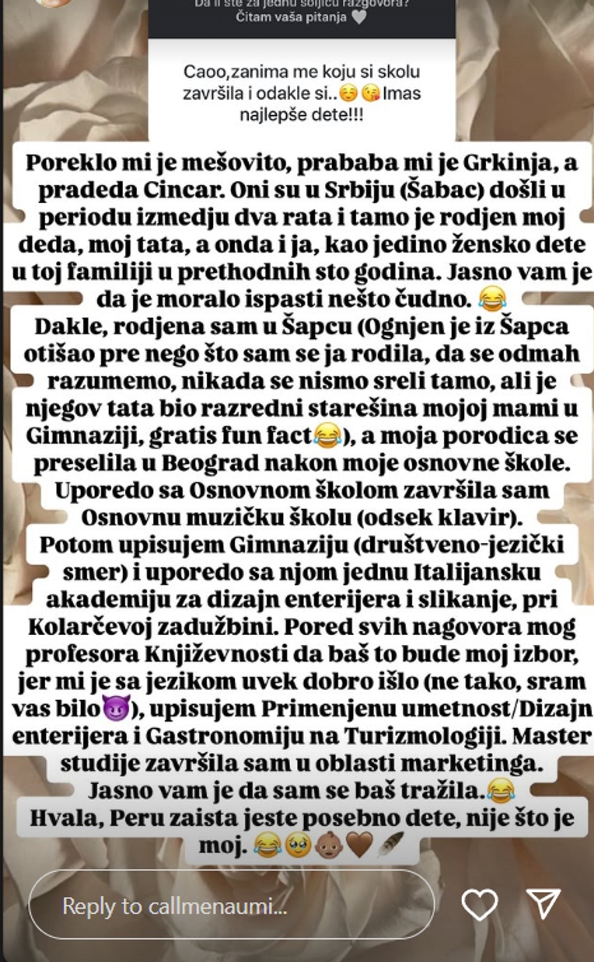 Mina Naumović o poreklu