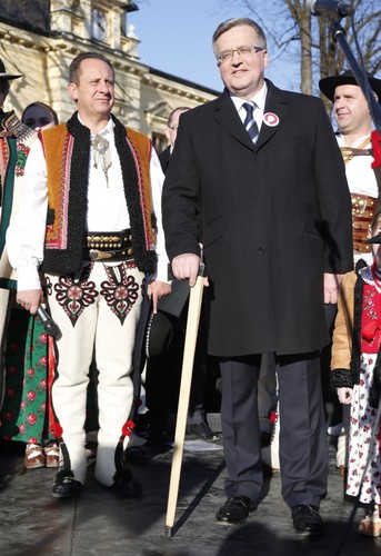 Bronisław Komorowski, podczas spotkania z wyborcami w Nowym Targu