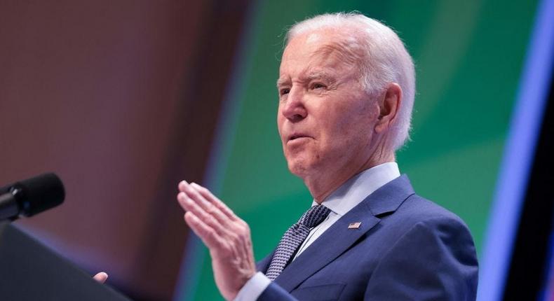 US President Joe Biden speaks during the White House Conference on Hunger, Nutrition, and Health at the Ronald Reagan Building in Washington, DC, September 28, 2022.OLIVER CONTRERAS/AFP via Getty Images