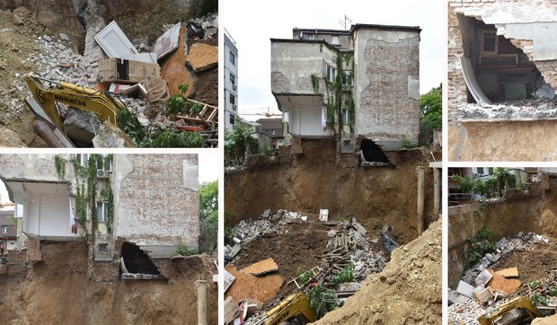 Zgrada, Vidovdanska, Vračar, Urušavanje