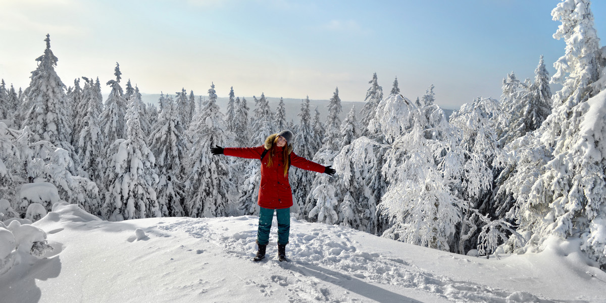 Finlandia w zimowej scenerii.