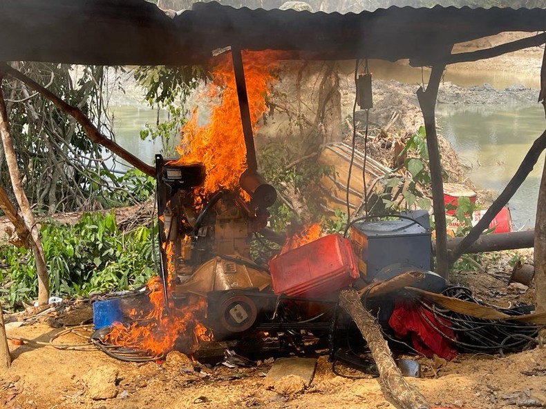 Galamsey pumping machines