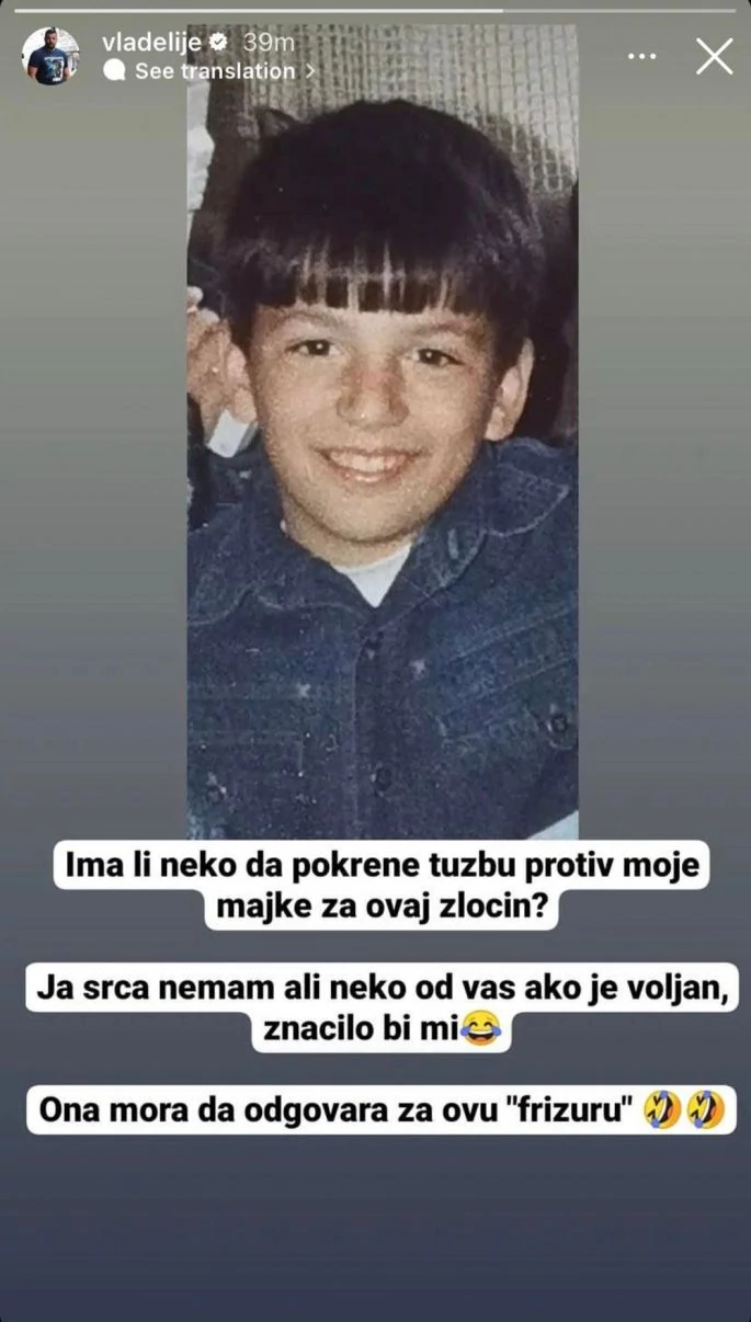 Vladimir Tomović objava Instagram/vladelije