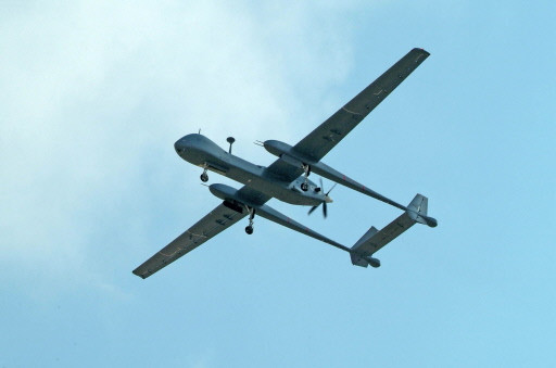 Dron Heron TP wykorzystywany przez siły powietrzne Izraela, fot. AFP