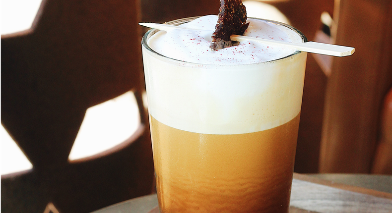 The Pepper Nitro with a Jerky Twist has beef jerky in it.