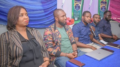 L-R: Lead Account Management, 7even Interactive Ltd, Gloria Emeh; Head of Strategy, 7even Interactive Ltd, Obasi Samuel; Senior Brand Manager, Schnapps, Grand Oak Limited, Adebowale Bojuwade; Director, Mainstream Business, Grand Oak Limited, Olofin Olubusuyi; and Marketing Manager, Mainstream Business, Grand Oak Limited, Gbemileke Lawal during the media parley briefing in Lagos