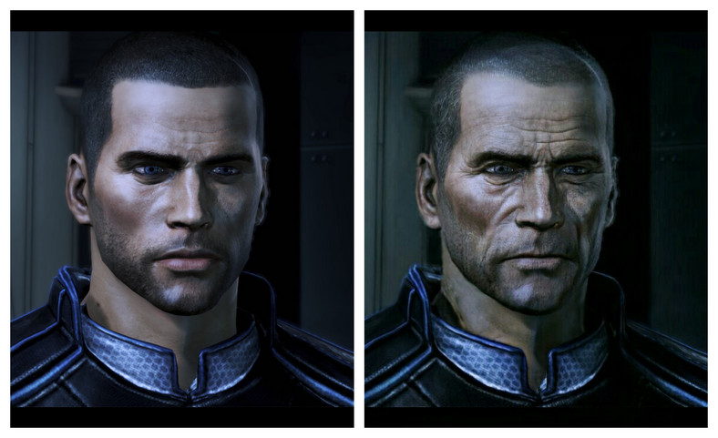 Komandor Shepard - porównanie