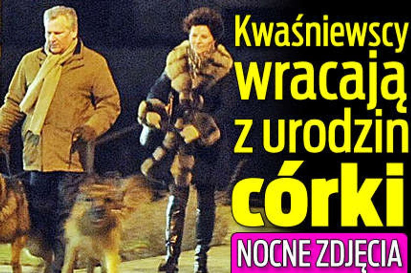 Kwaśniewscy wracają z urodzin córki. NOCNE ZDJĘCIA!