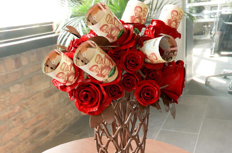 Cedi money bouquet