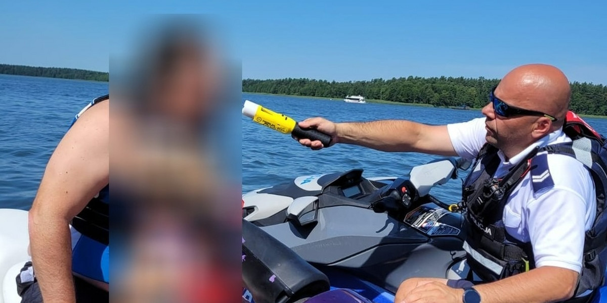 Pijany 45-latek szalał na skuterze wodnym razem z 3-letnim synem.