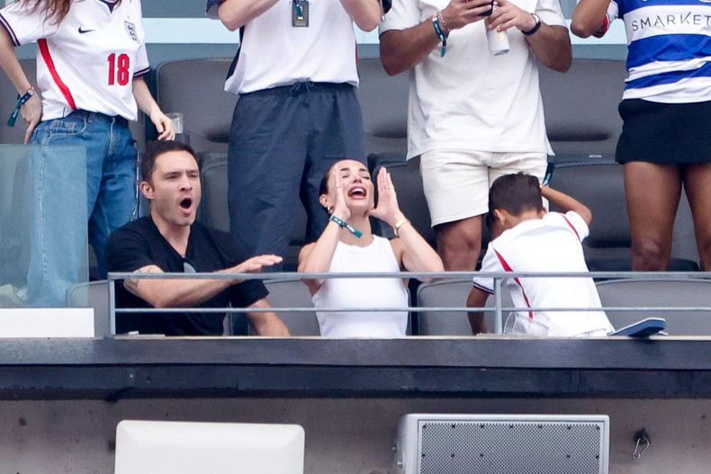 The Gossip Girl star attended the match between his home country, England, and Panama on June 27 with his wife, Amy.