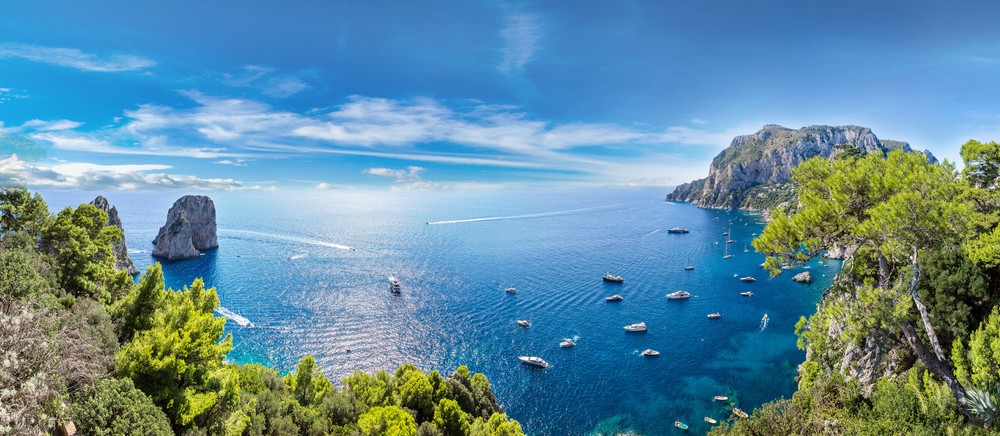 Dovolenkový ostrov Capri, Taliansko.