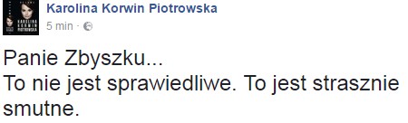 Karolina Korwin-Piotrowska na Facebooku