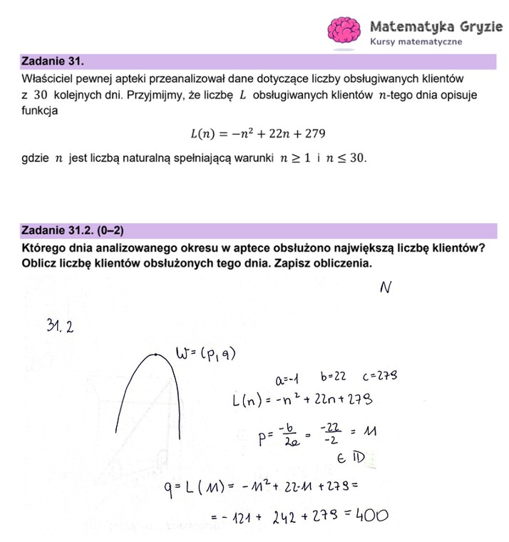 Arkusz CKE i odpowiedzi. Matematyka, poziom podstawowy formuła 2023 - zadanie 31.2