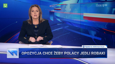 "Opozycja chce żeby Polacy jedli robaki". TVP nie odpuszcza