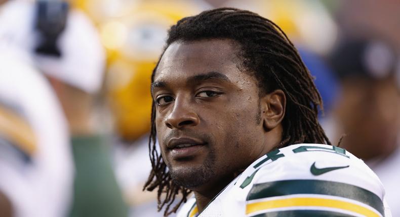 Cedric Benson #32 of the Green Bay Packers looks on against the Cincinnati Bengals during a preseason NFL game at Paul Brown Stadium on August 23, 2012 in Cincinnati, Ohio.