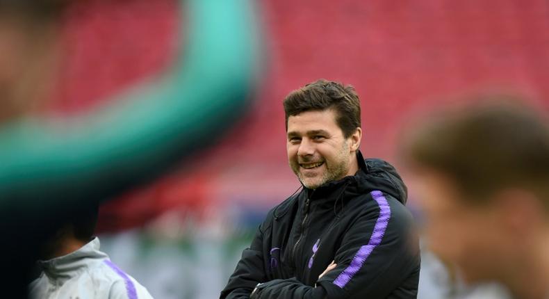 Tottenham coach Mauricio Pochettino in light-hearted mood