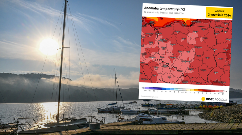 We wtorek pogoda zwariuje. Takie upały we wrześniu to ewenement (mapa: meteologix.com)